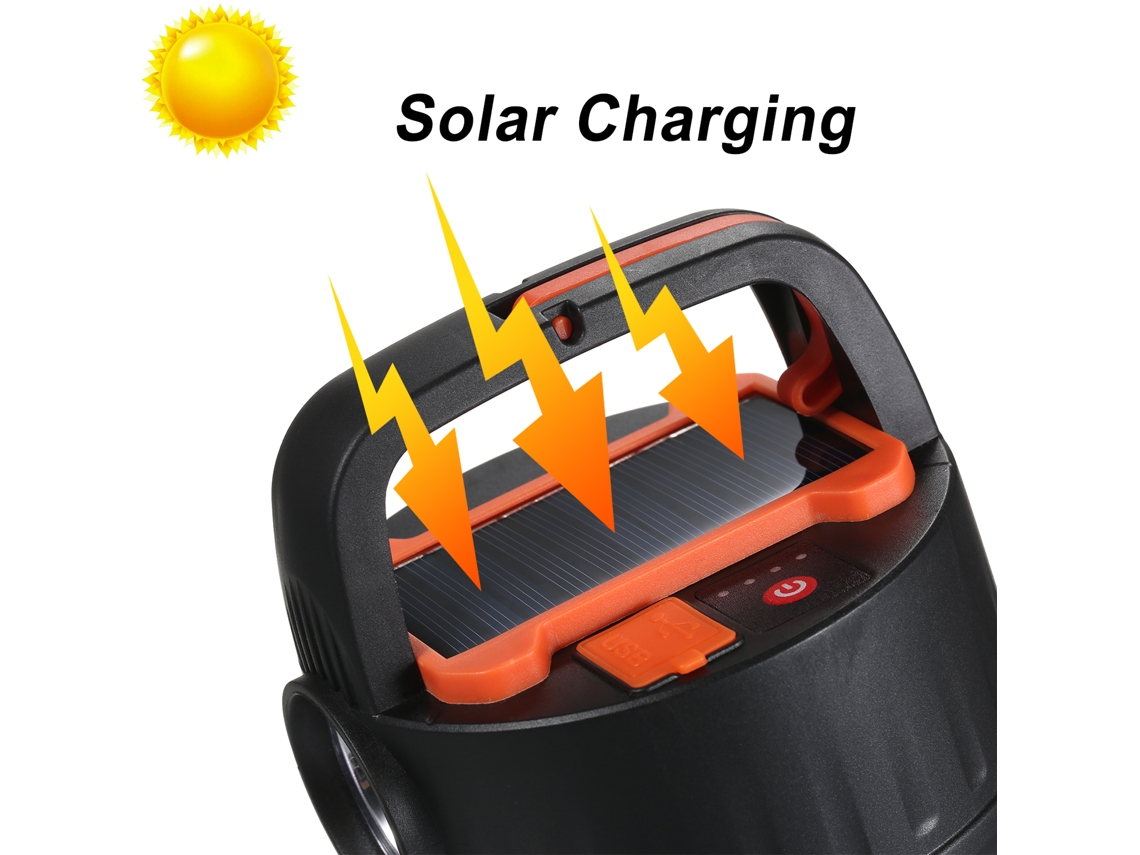 Lanterna Solar Led Recarregável para Camping