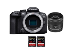 Eos R10 + Rf 35mm F1.8 Is Macro Stm + 2 Sandisk 128gb Uhs ii 300mb/s Máquina Fotográfica Híbrida Aps c + Ebook Pricedirect CANON