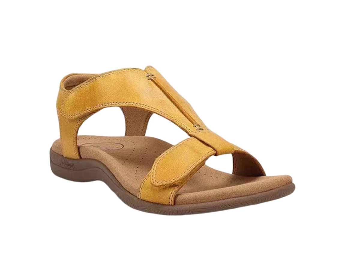 Sandálias De Moda Sola Grossa, Resistentes E Antiderrapantes Para Compras E Encontros - 37 - Amarelo
