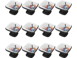 Puxadores Quadrados Para Gavetas De Cômoda, Puxadores Para Armários De Cozinha, 12 Peças, Guitarra Abstrata Com Bolinhas