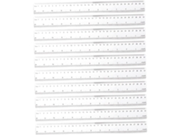 Régua De Plástico Transparente De 30 Cm (12 Polegadas), Réguas Para