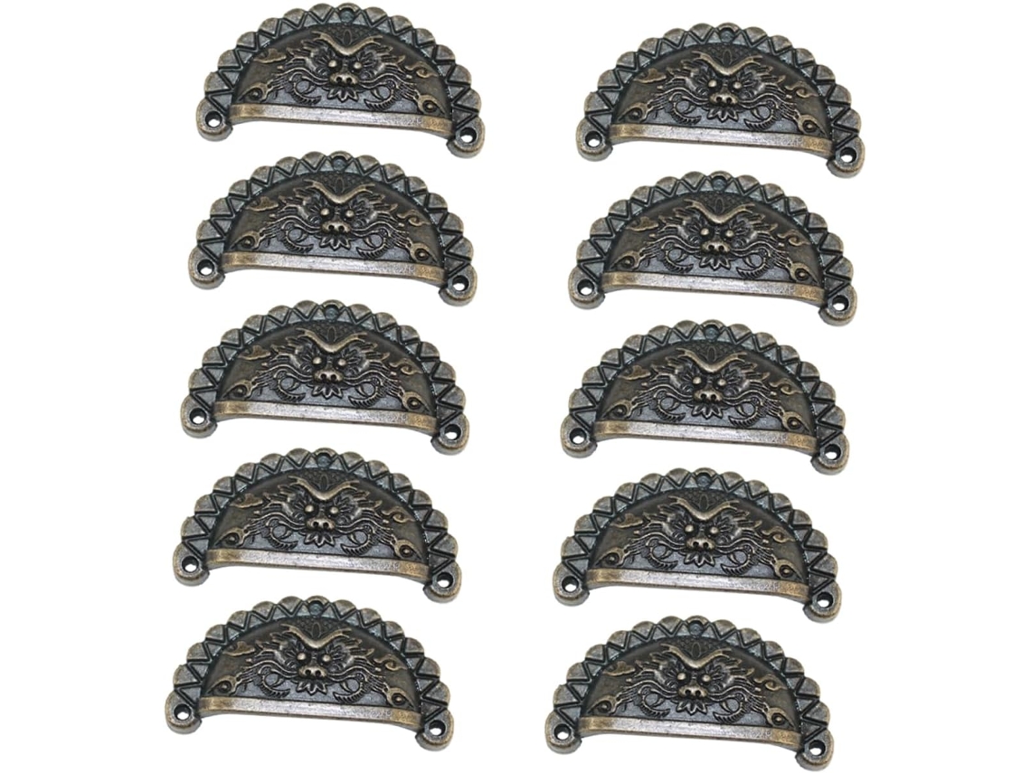 Conjunto De 10 Puxadores Gaveta Cozinha Em Cobre Vintage Para Guarda Roupas E Cômodas, Práticos E Funcionais