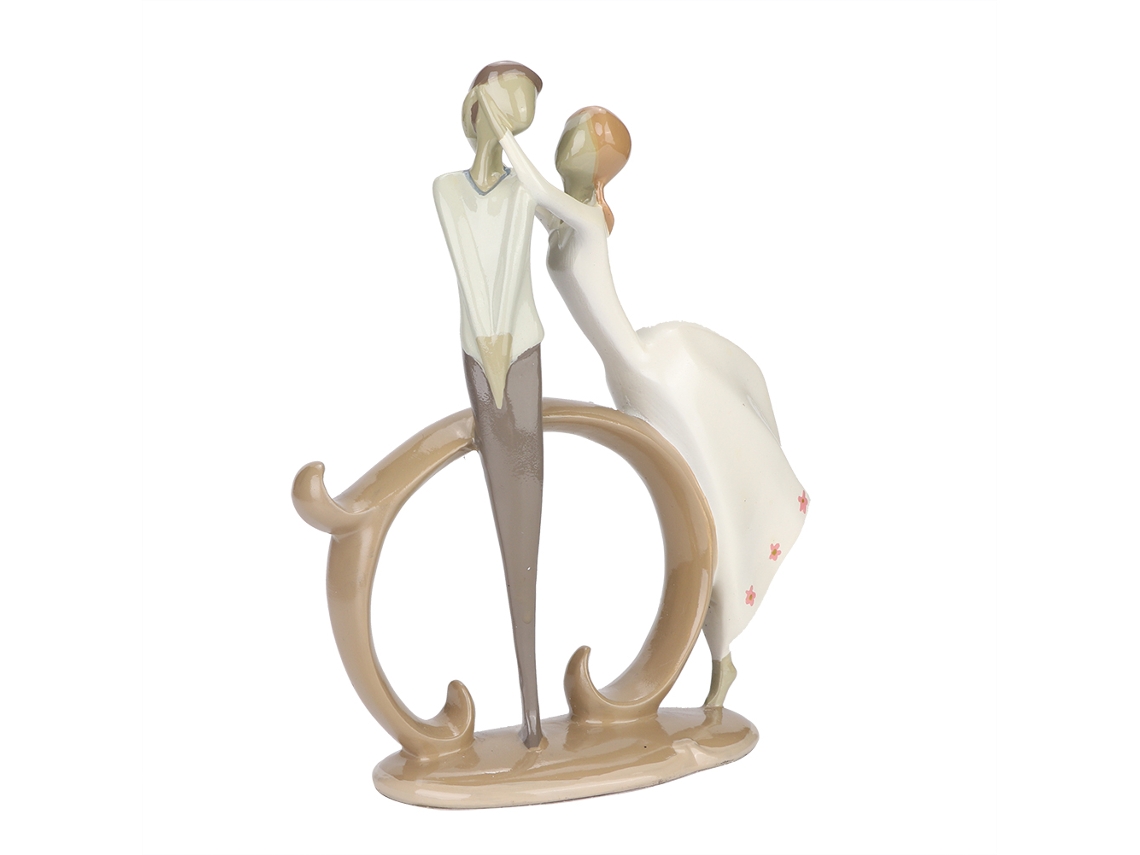 Escultura de Casal Dançando Resina Presente Decoração Casa