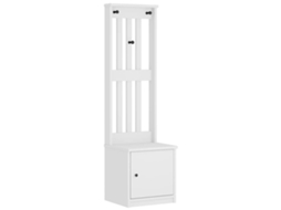 Hall Tree, Hall Trees Vidaxl Branco Madeira De Pinho (45 X 40 X 159.5 Cm)