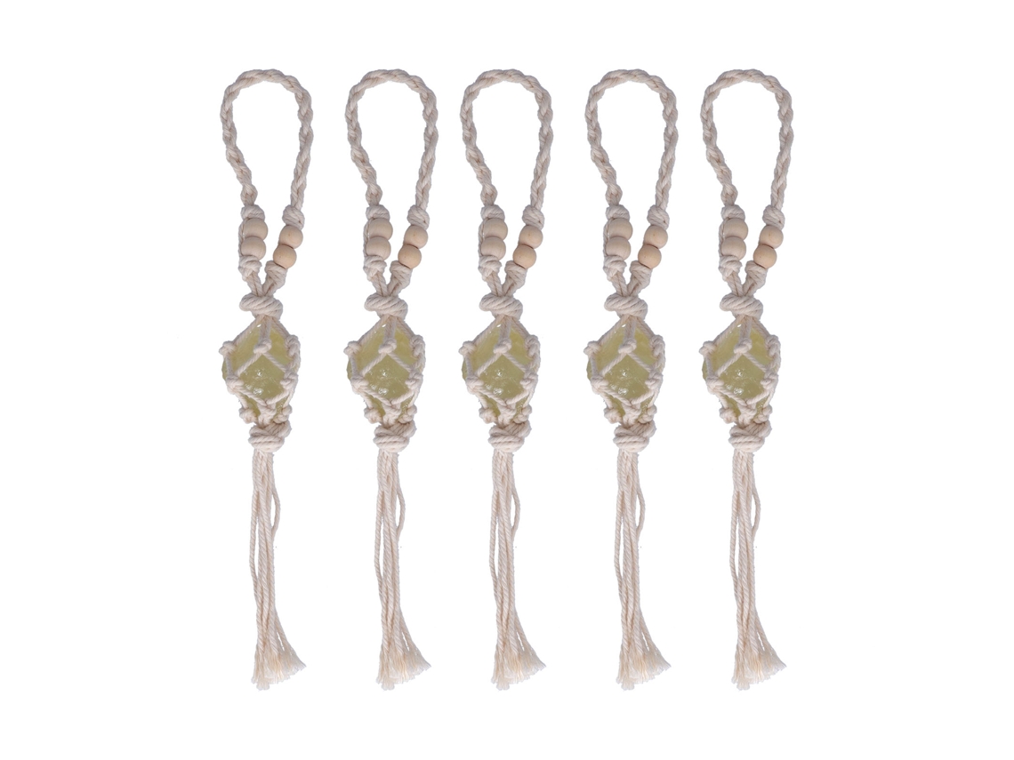 Cordas De Colar Com Suporte Para Pedras Ajustáveis Amarelo Claro 5pcs