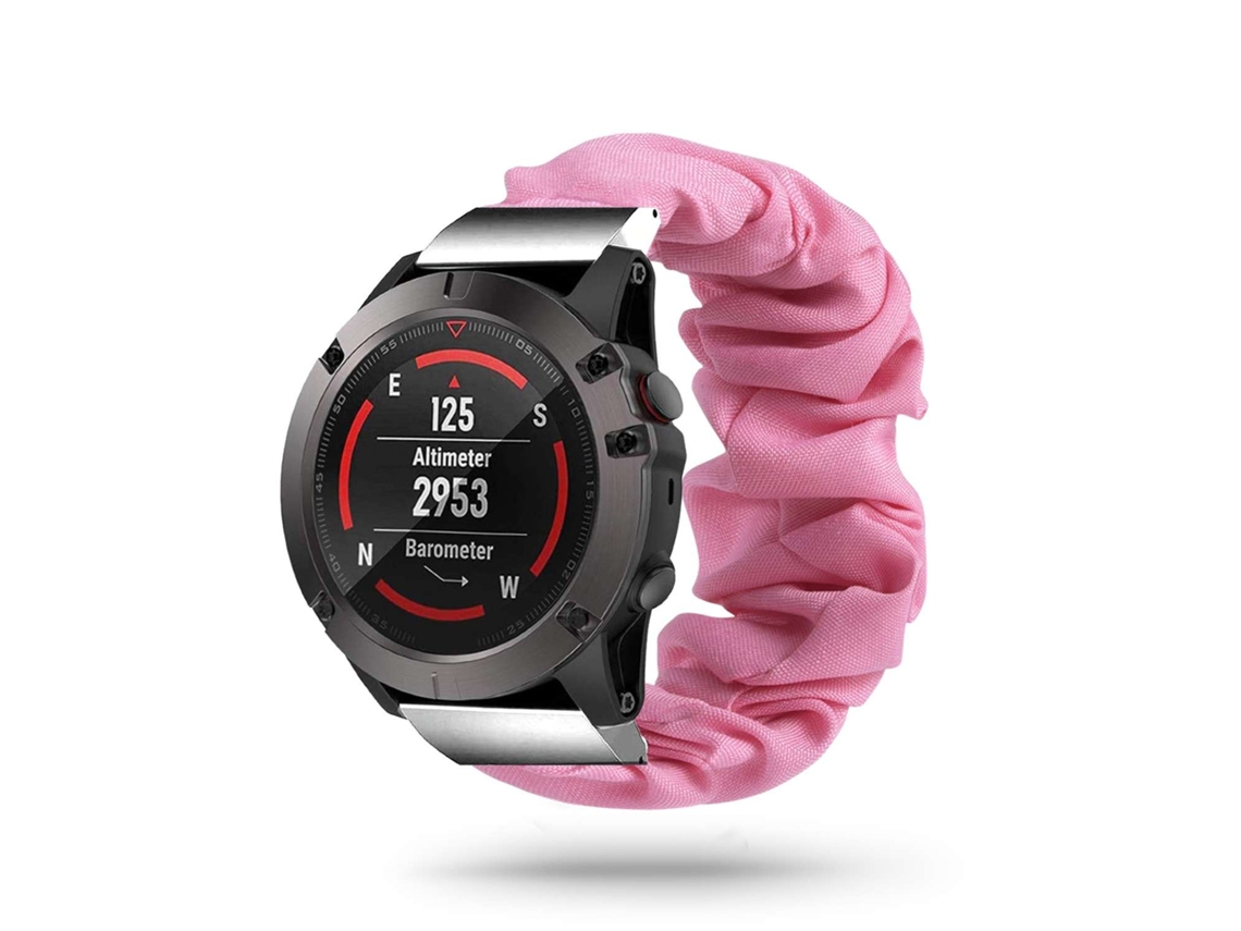 Bracelete Garmin Marq Athlete Pulseira Scrunchie Rosa