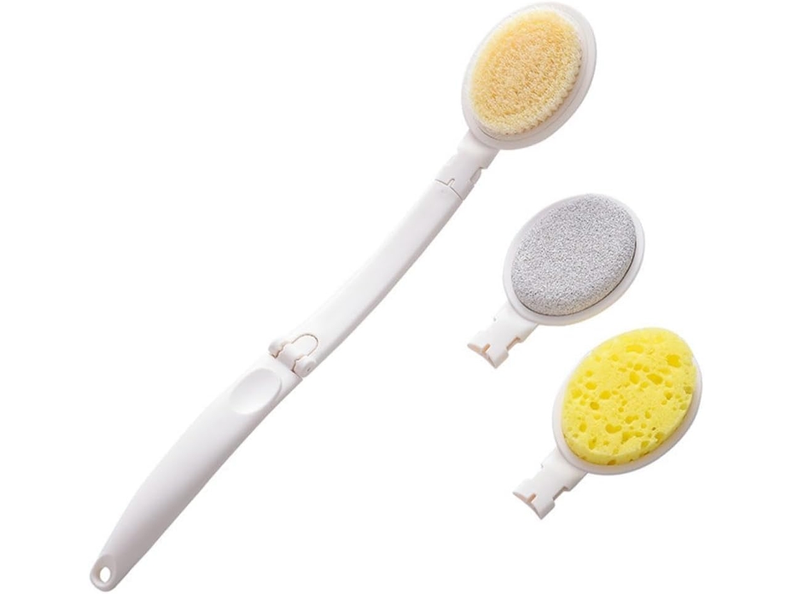Escova De Banho Para As Costas, Esponja De Banho, Escova Esfoliante, Creme Para As Costas Com Cabo Longo, Escova De
