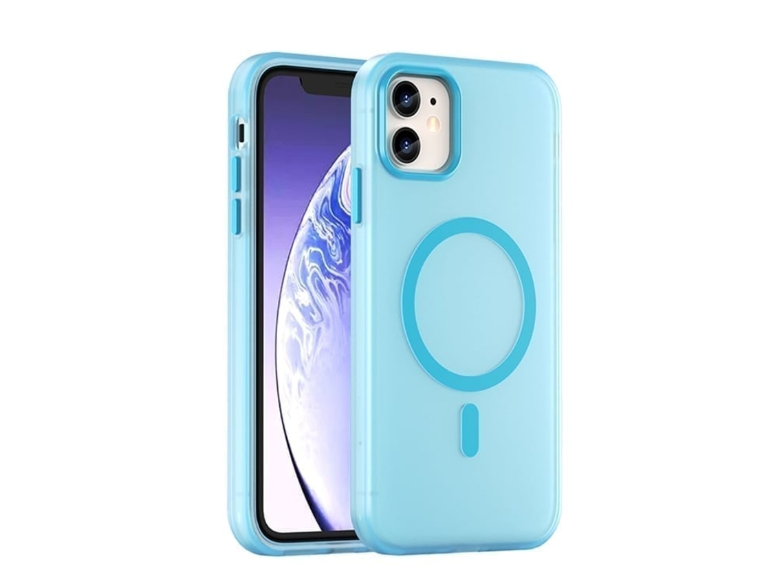 Capa Híbrida Translúcida Para Iphone 12 - Tpu E Pc Com Magsafe | Fosca - Azul