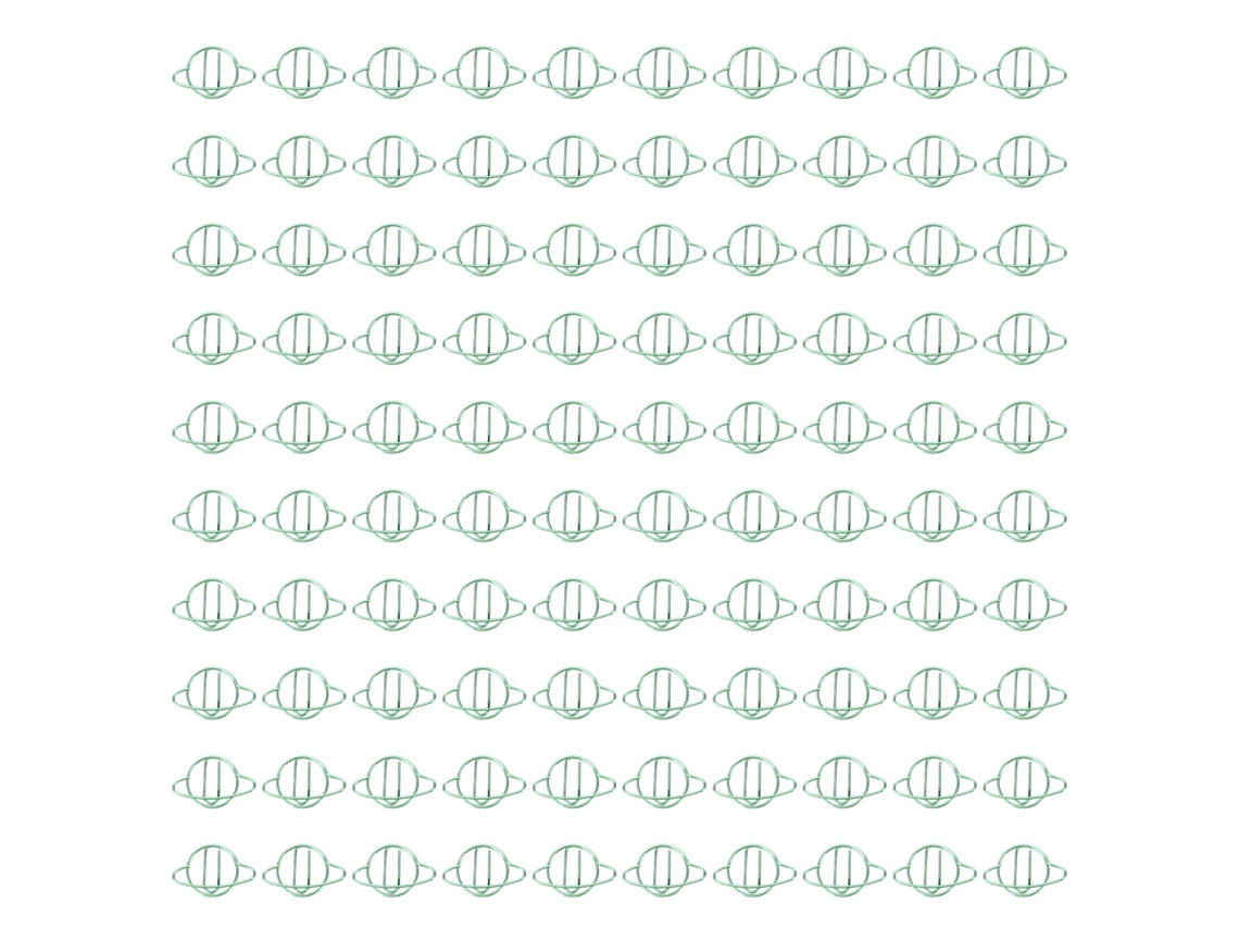 100 Clips Metálicos Portáteis, Leves E Com Formato Único, Para Escritório.