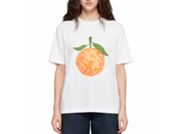 Camiseta Rockinstone Disco Laranja Lauren Emmett Art - Estilo de Designer Exclusivo