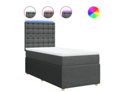 Box Spring Bed, Box Spring Beds Vidaxl Cinzeto Tecido (100 X 200 Cm)