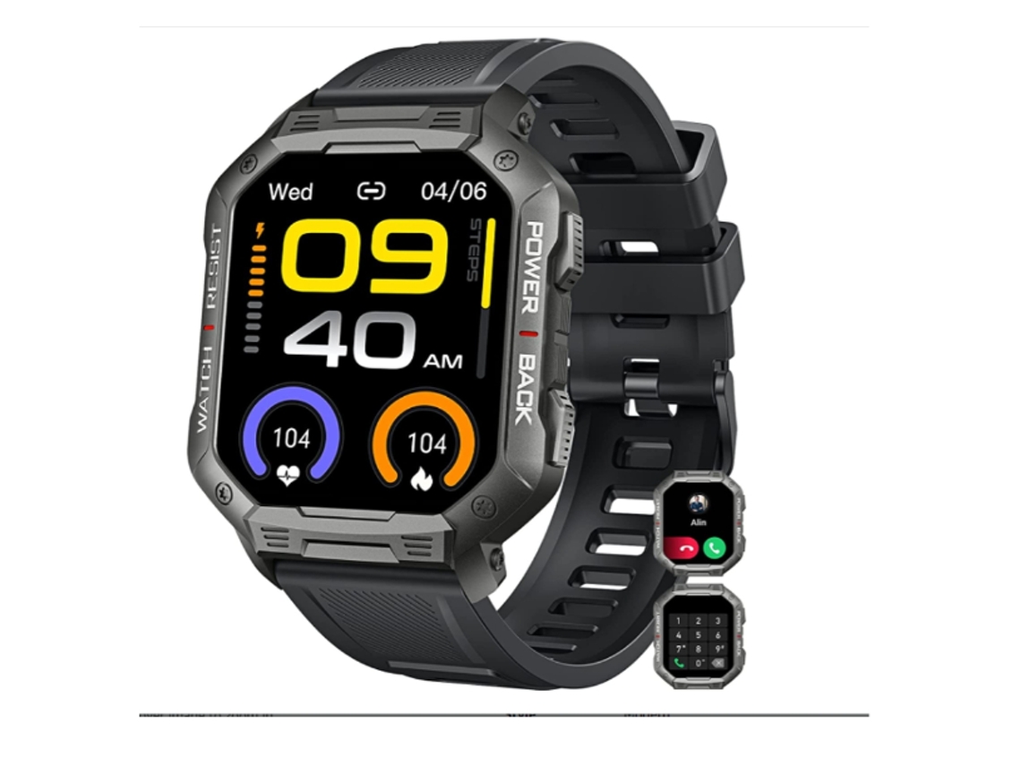 Smartwatch YIZHOOD Te47 Android e Ios Preto