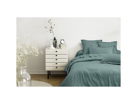 Capa de Edredão BLANC AVENUE PARIS Penteado Fios Celadon Multicor (200x200cm)