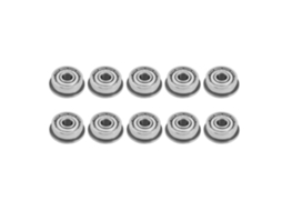 10pcs Rolamentos De Bola Miniatura Com Borda 4x13x5mm Aço Duplo Blindado F624zz