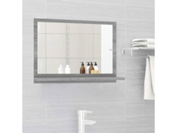 Vidaxl Espelho Wc 60x10,5x37 Cm Derivados De Madeira Sonoma Cinza