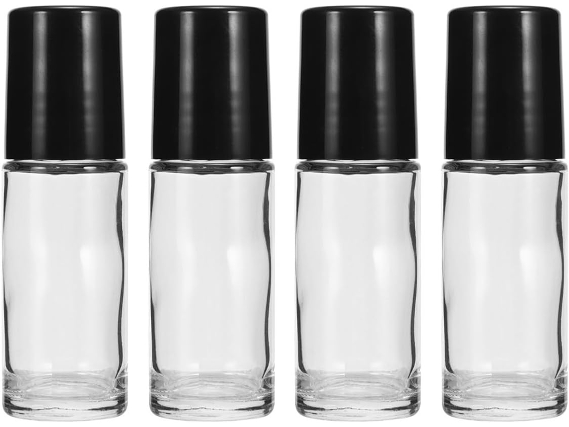 Pacote Com 4 Frascos Roll-on De Vidro Vazios De 30ml, Frascos Recarregáveis.