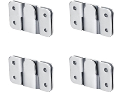 Apoios de Montagem Flush, Ferragens de Clip Z Entrelazadas para Móveis, Quadros e Espelhos, Instalação Fácil, Aço Inoxidável, 4 Peças