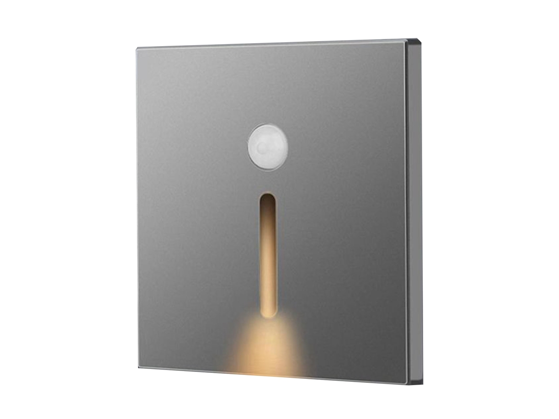 2026 luz Noturna Led com Sensor de Movimento Abs Pequena Lâmpada de Indução para Quarto Corredor Corredor Cinza