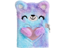 Diário Infantil com Cadeado para Meninas, Diário Secreto Felpudo para Crianças, Caderno Tie, Dye, Presente para Escrever e Desenhar BRILVIBERA