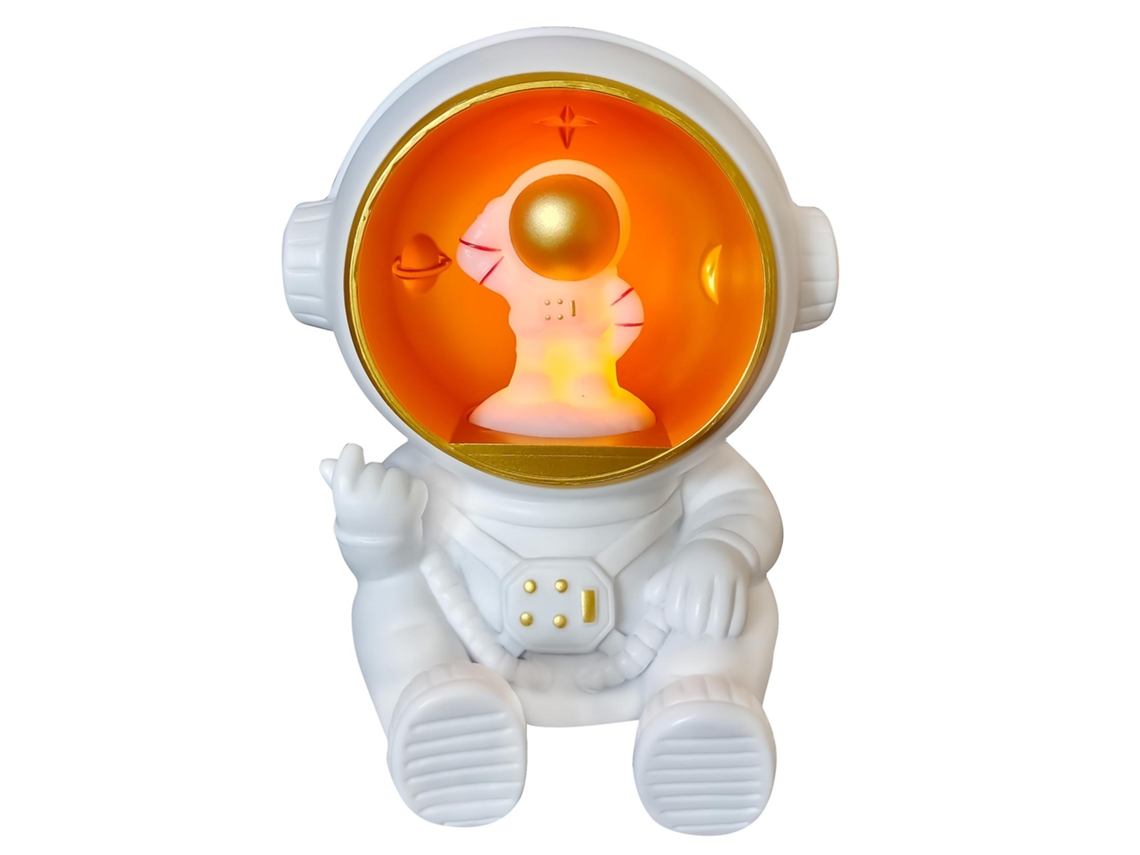 Cartão de ornamentos de espaço de astronauta de cabeça grande de desenho animado infantil pequeno presente de Natal estéreo para criança