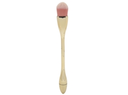 Pincel macio para pó de unhas e maquiagem multifuncional, fibra delicada e suave para a pele, cor dourada champanhe.