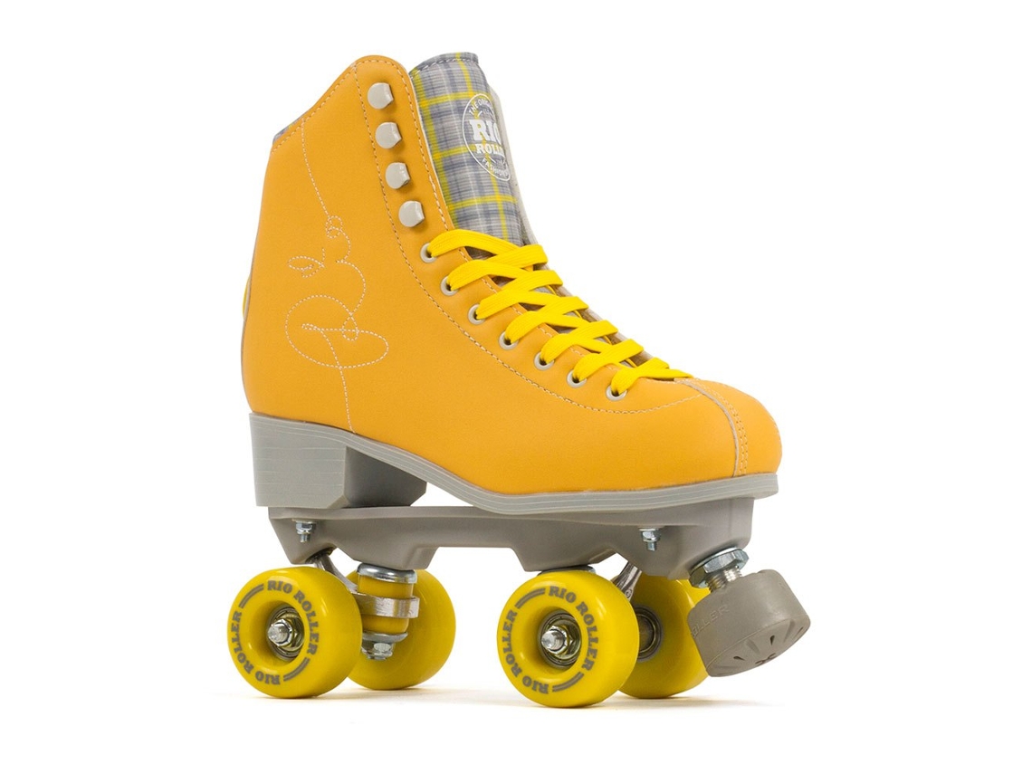 Patins 4 Rodas Signature Amarelo Eu 42Rio Roller