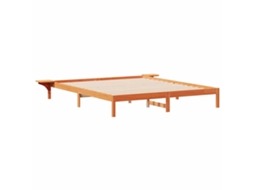 Cama com Mesas Laterais Marrom Cera 200 X 220 Cm MAISON EXCLUSIVE