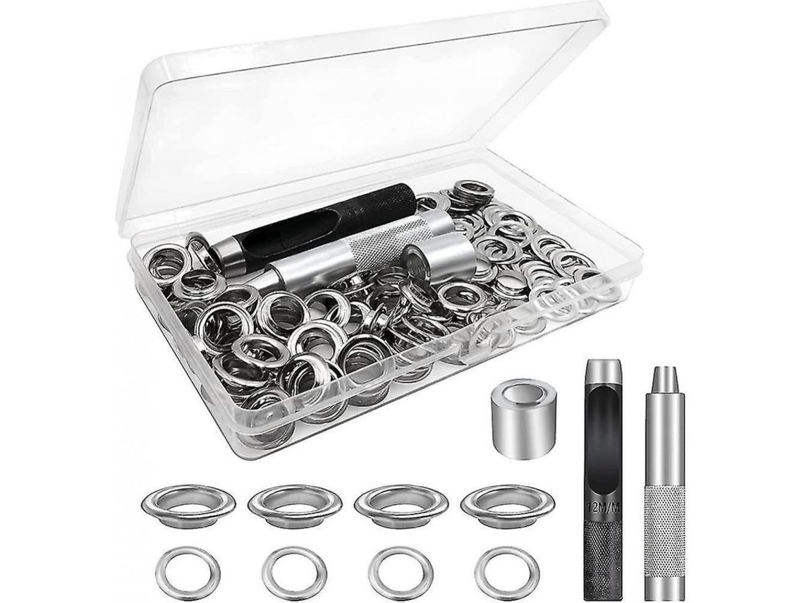 Kit De Olhos De Botão, 100 Peças, Olhos De Lona, Grommets Pfi Com Ferramentas