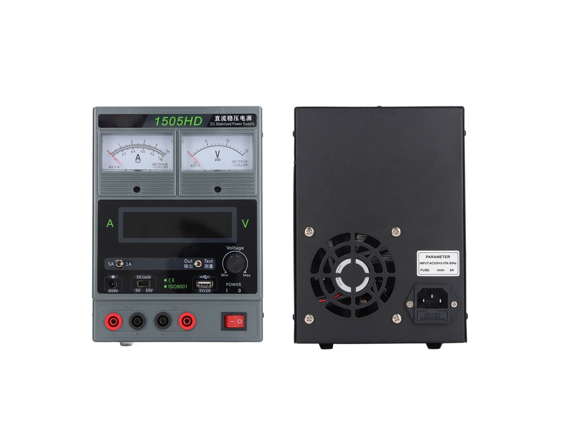 Fonte Regulada Dc 1505hd: 0-15v 0-5a, Display Led, Plug Au, 220v 50hz