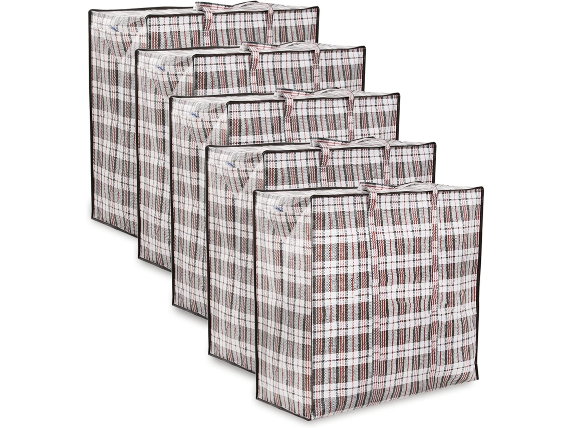 5 Sacos Lavanderia Grandes com Ziper, Prova Agua, Reutilizaveis, 60x50x25cm ZYBLSSBB