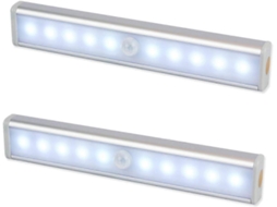 Lurelia Lâmpada Noturna Led, 10 Leds, Sensor De Movimento, Pilhas Aaa, Magnética