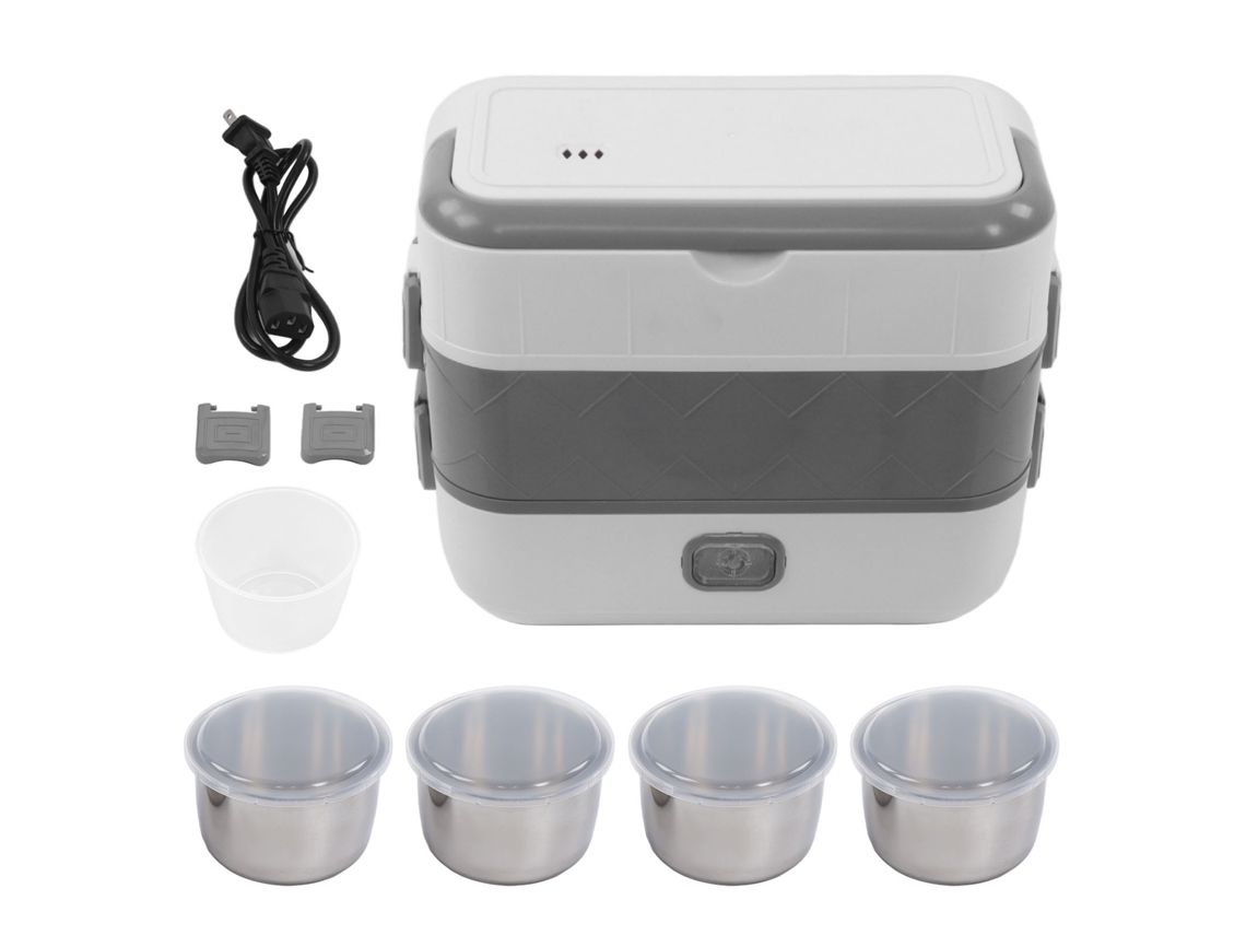 Lancheira Elétrica De 200 W, Camada Dupla, Aquecedor Alimentos Portátil Para Trabalho Doméstico Em Carro, Tomada Americana 110 V