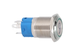 Interruptor Push button de 16mm com Cabeça Plana Autoressetável