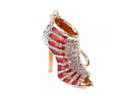 Chaveiro De Cristal Com Strass, Chaveiro, Corrente, Berloque De Bolsa, Pingente, Presente Aquaforge (salto Alto Vermelho)