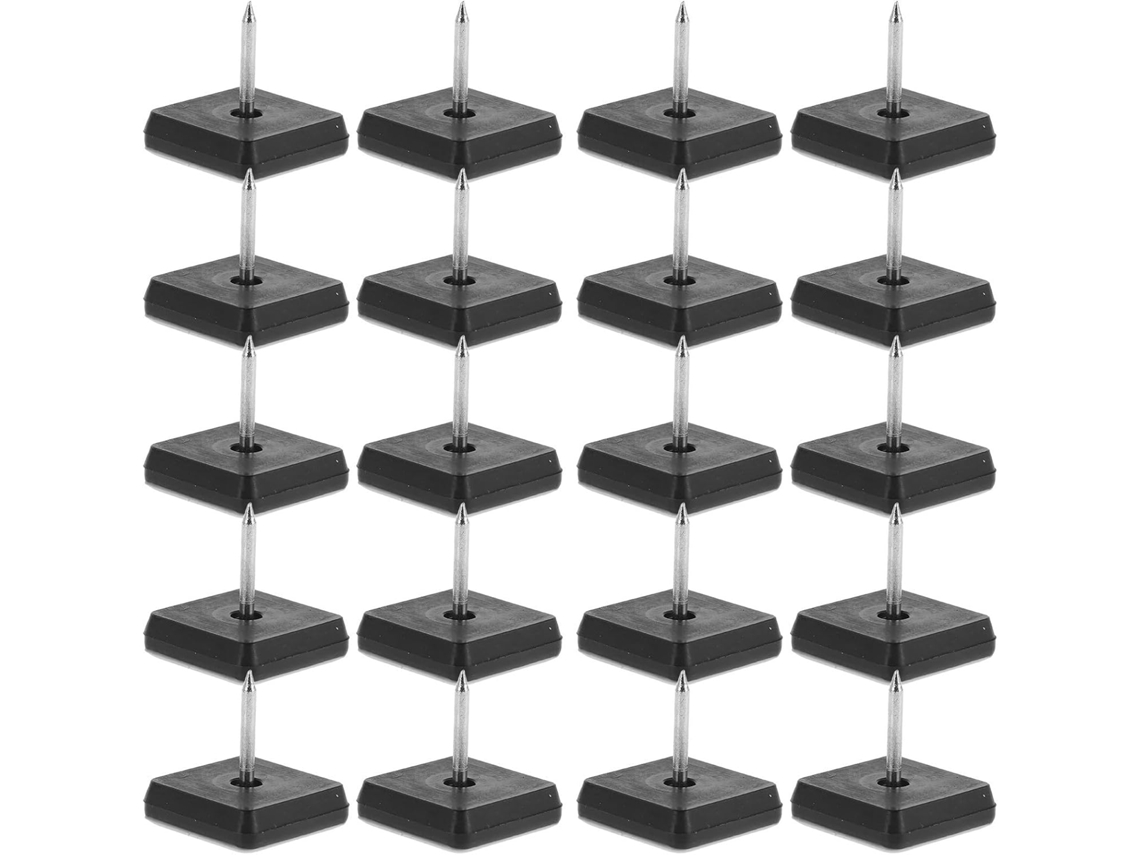 Conjunto De 20 Deslizadores Quadrados Cadeiras, Em Ptfe, Fixação Com Pregos, Ideais Pisos De Madeira