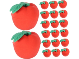 Conjunto de 30 Pacote com Mini Borrachas Vermelhas em Formato Maçã para Lápis, Ideais Recompensas Escolares e
