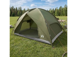 Vidaxl Tenda De Camping Com Capa De Chuva Impermeável 4 Pessoa
