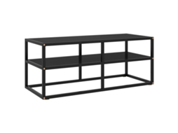 Vidaxl Móvel De Tv 100x40x40 Cm Vidro Preto