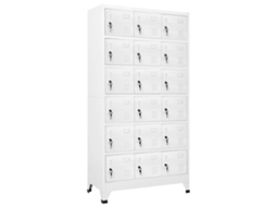 Vidaxl Cacifo Com 18 Compartimentos Metal 90x40x180 Cm