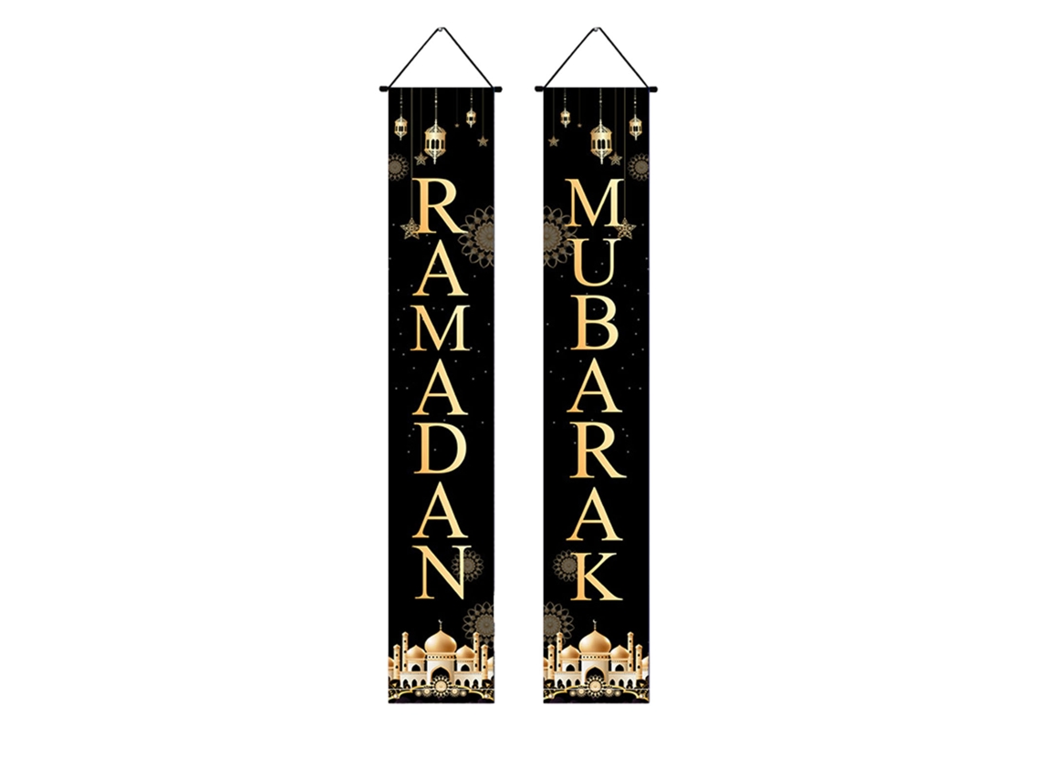 Laxiscreed Banner Ramadan Para Casais E Família, Decoração De Porta Para Celebrações Religiosas