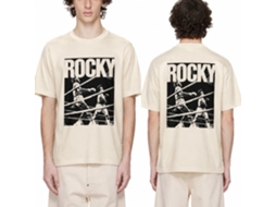 Rockinstone Rocky Movie Knockout Solid Natural Adult T-shirt Size:l