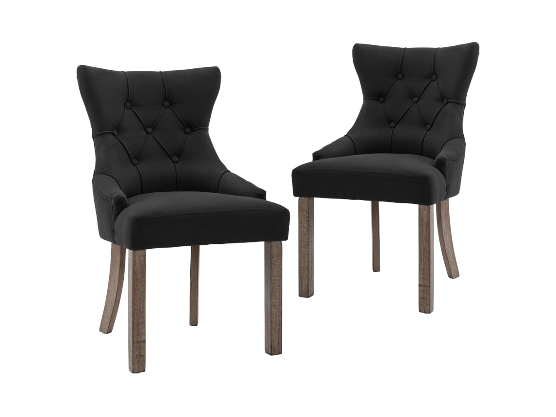 Dining Chair, Dining Chairs Vidaxl Preto Tecido (n/a)