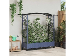 Vidaxl Cama Elevada Com Treliça E Telhado Cinzento 169 X 40 X 129 Cm