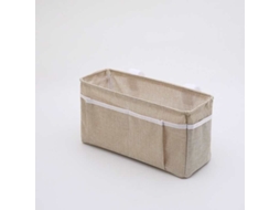 Organizador de cama, bolsa de cama, organizador suspenso, cesto de cama, para beliches, compatível com controle remoto de TV Slowmoose (bege)
