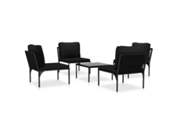 Garden Lounge Set, Garden Lounge Sets Vidaxl Preto Pvc (n/a)