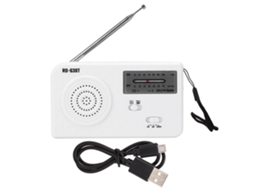 RÁDIO DE EMERGÊNCIA AQUAFORGE com manivela e bateria solar 5000mah, 5 modos de alimentação
