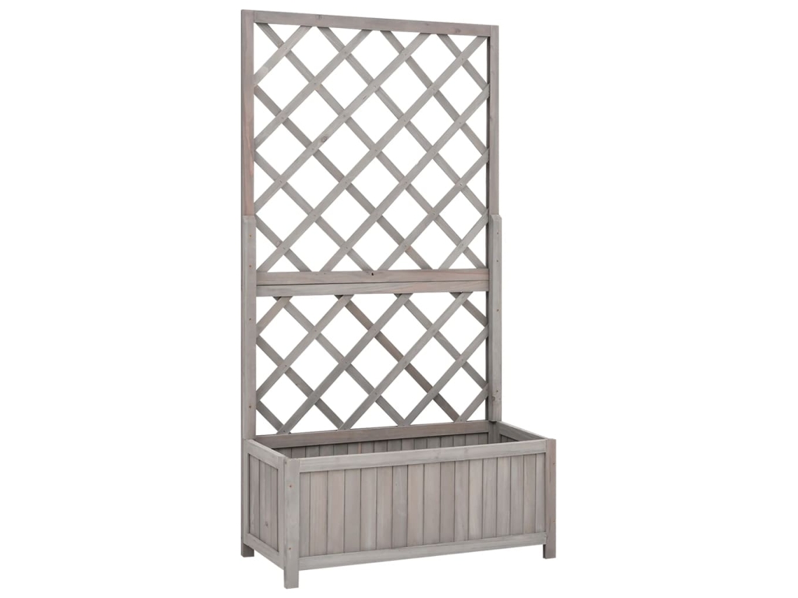 Planter, Planters Vidaxl Cinzeto Madeira (70 X 30 X 135 Cm)