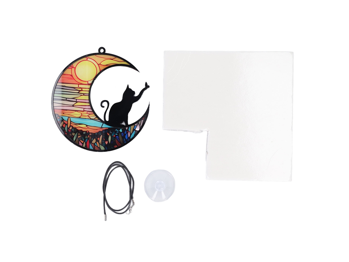 Primerox captador de Luz em Memória de Gato Vitral Acrílico Colorido para Janela Tyu400