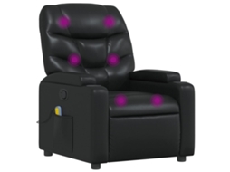Massage Recliner Chair, Massage Recliner Chairs Vidaxl Preto Couro Artificial