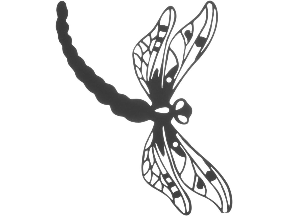 Decoração de Parede em Metal, Libélula, Escultura Arte para Jardim, Quarto e Sala Estar, Ornamento CHABERLU